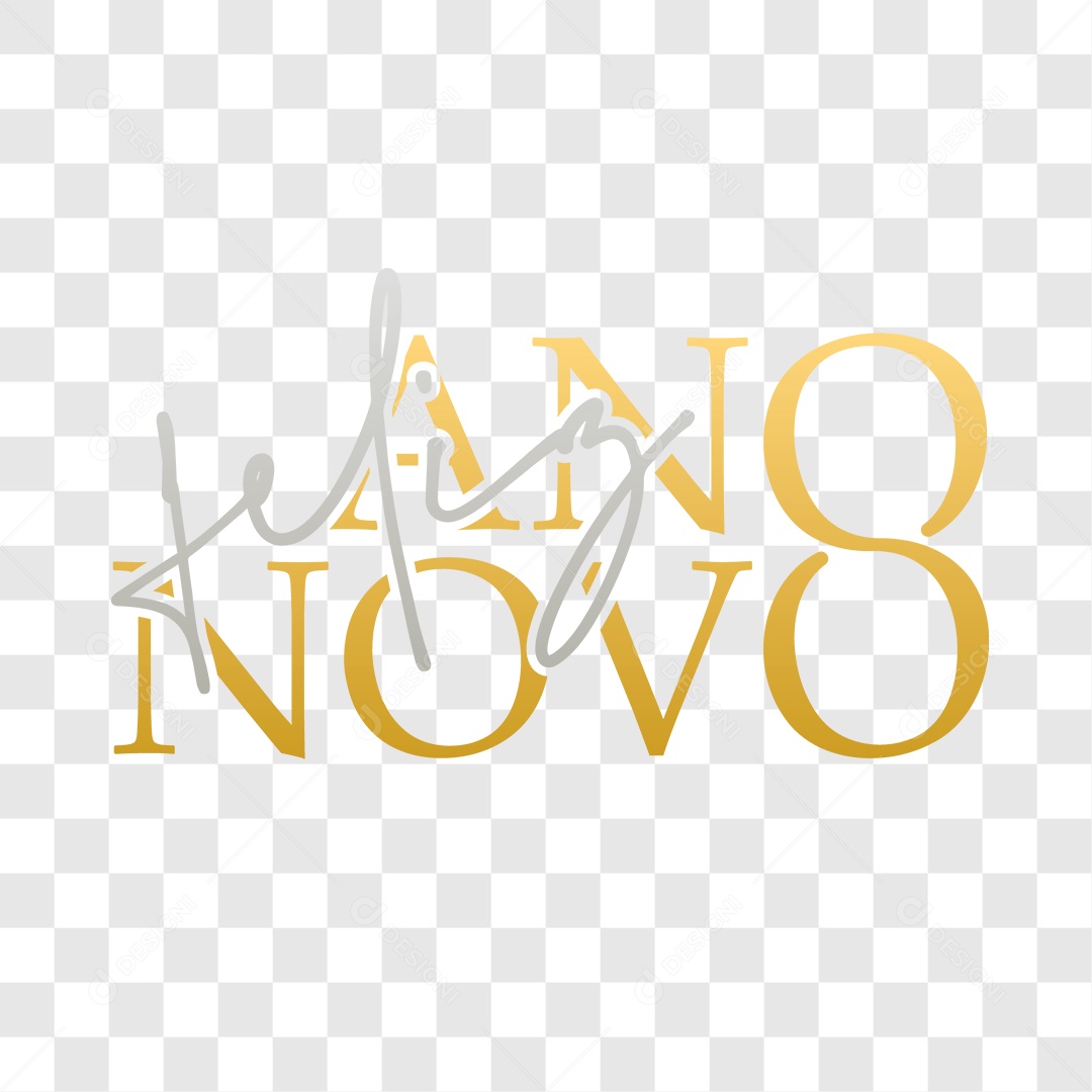 Lettering Feliz Ano Novo EPS + PNG