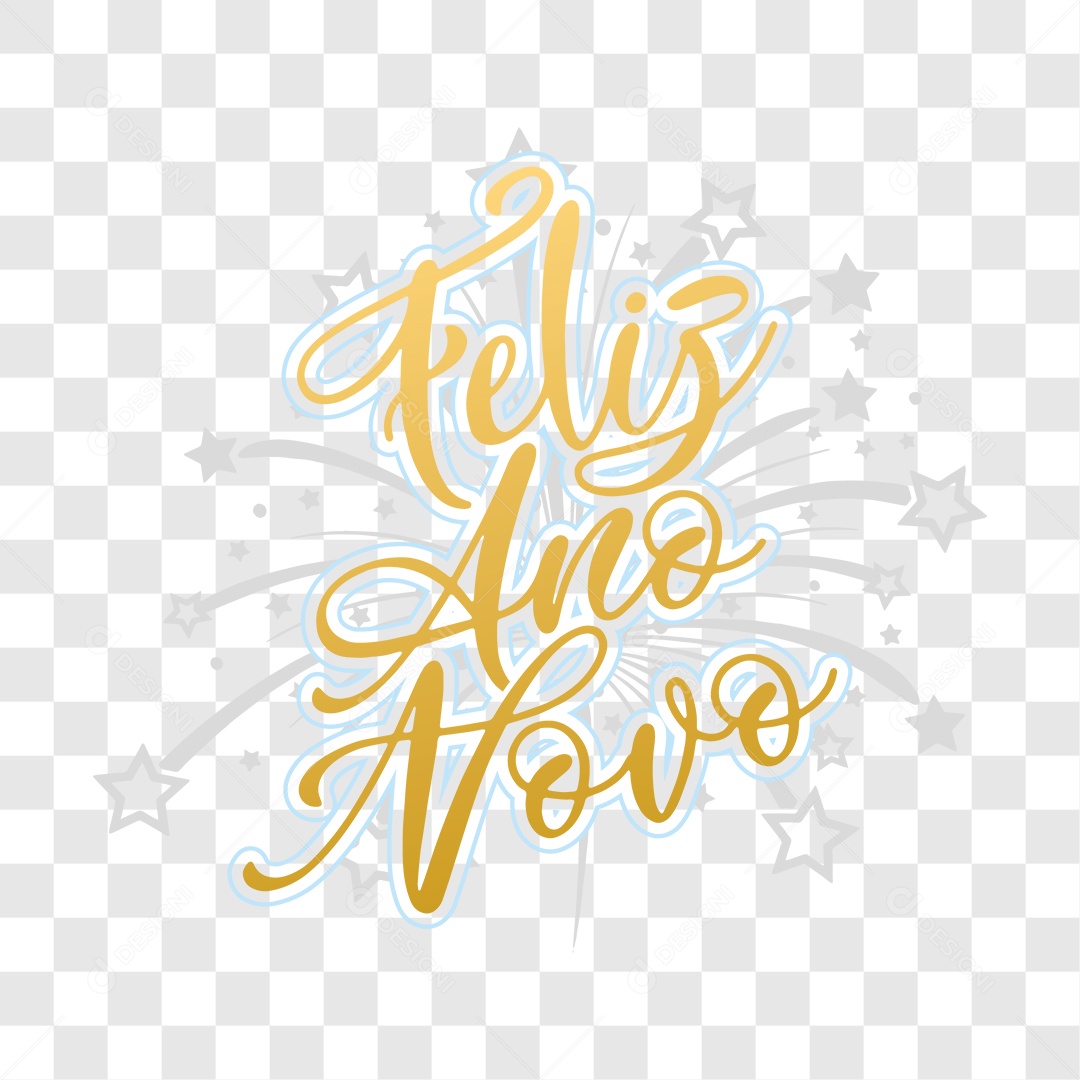 Lettering Feliz Ano Novo EPS + PNG