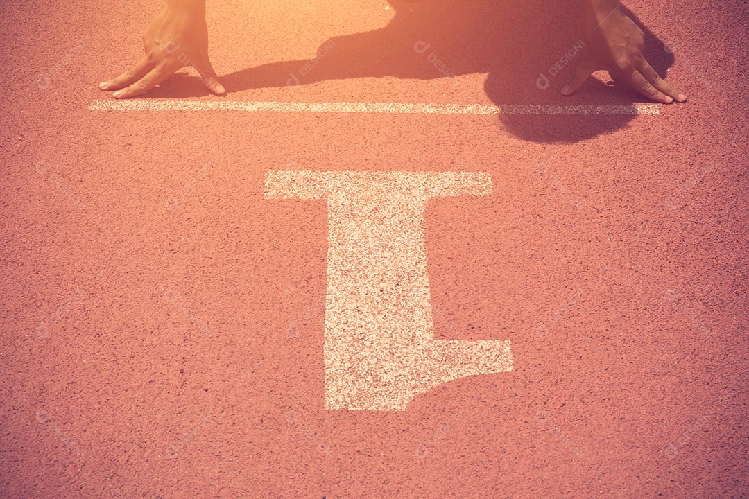 Número 1 na cor vintage da pista de corrida.