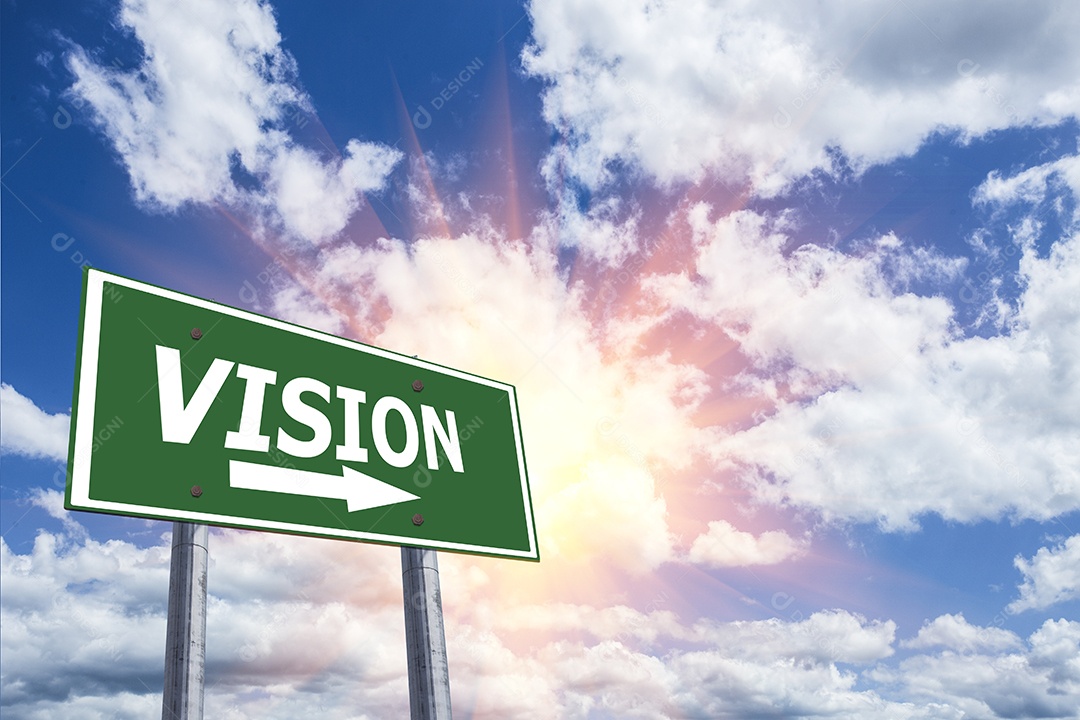 Estrada de visão canta para conceitos de negócios e financeiros.