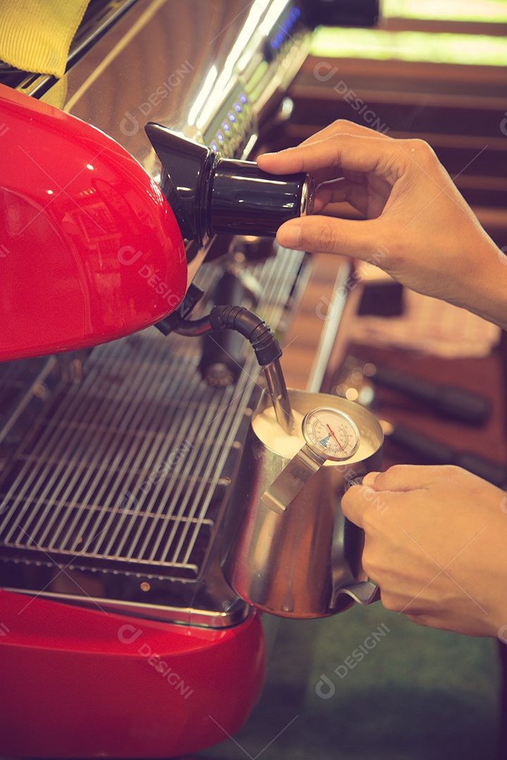 Cor vintage da cafeteira