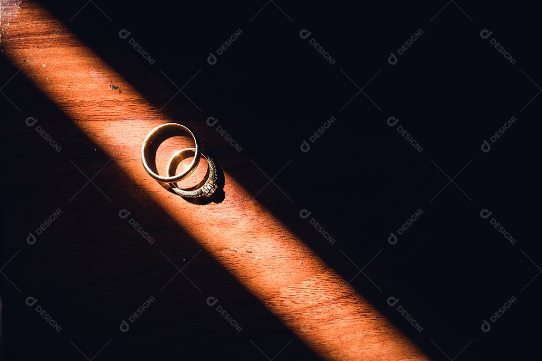 Anéis de casamento, estilo de imagem vintage