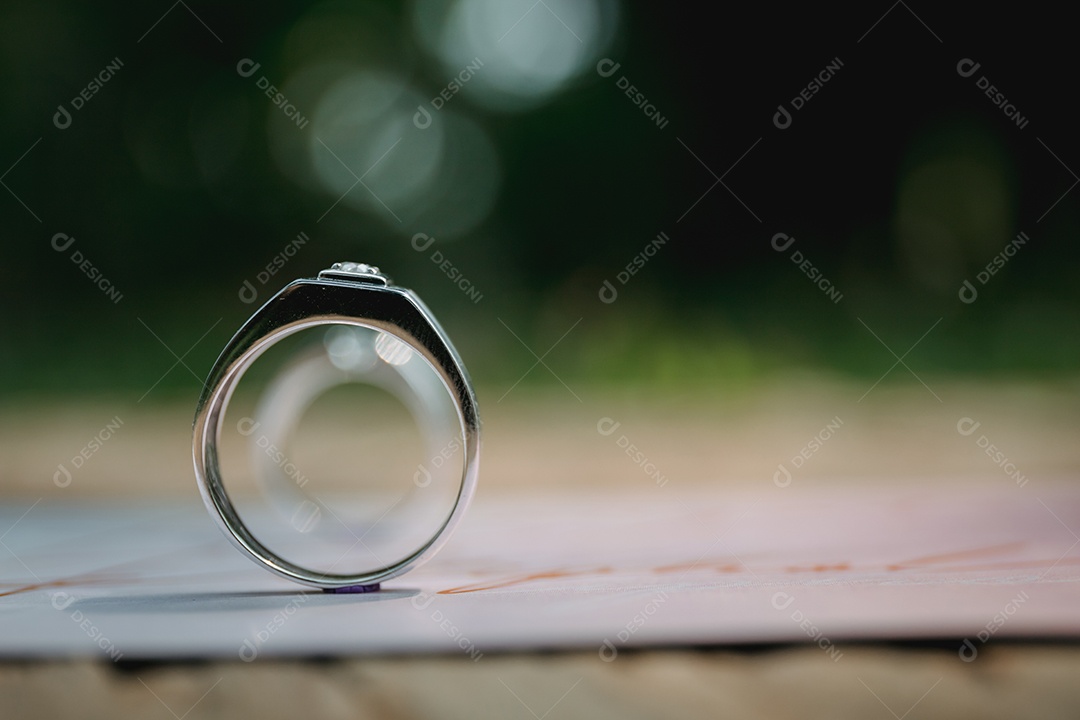 Anéis de casamento, estilo de imagem vintage