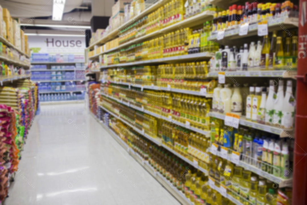 Supermercado embaçado para segundo plano