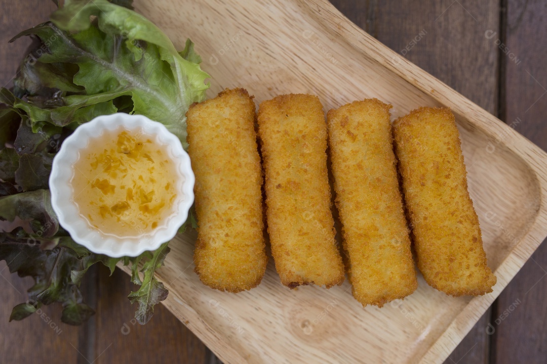 Fried traditional Chinese food for spring rolls