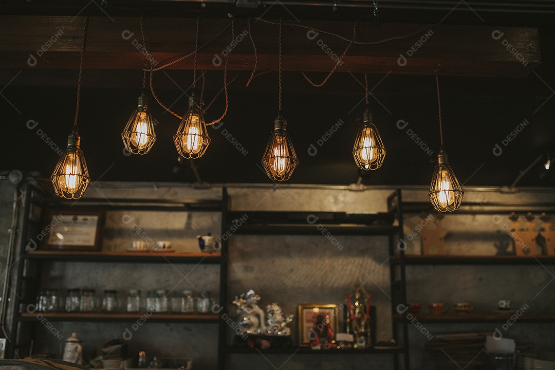 Linda decoração retrô de luz de luxo brilhante. Cores vintage