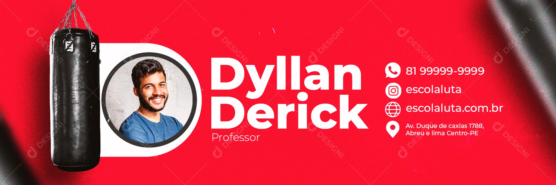 Assinatura de E-mail Escola de Luta PSD Editável