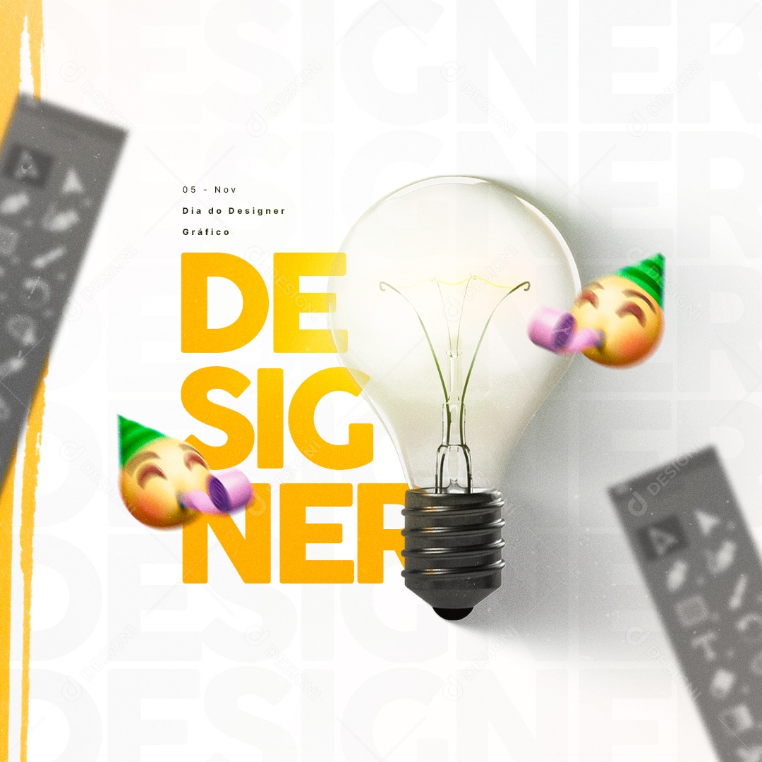Dia do Designer Gráfico 5 de Novembro Social Media PSD Editável