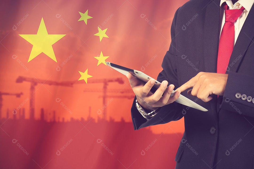 Conceito de comunicações de negócios e mobilidade China