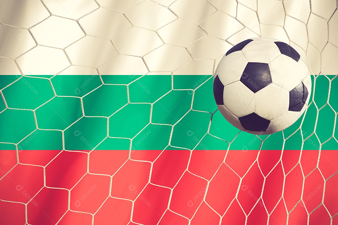 BULGÁRIA símbolo bola de futebol vintage cor.