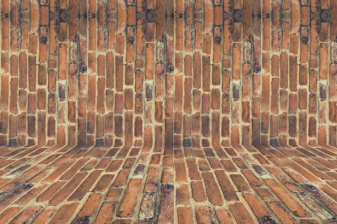 Textura da parede de tijolos vermelhos.