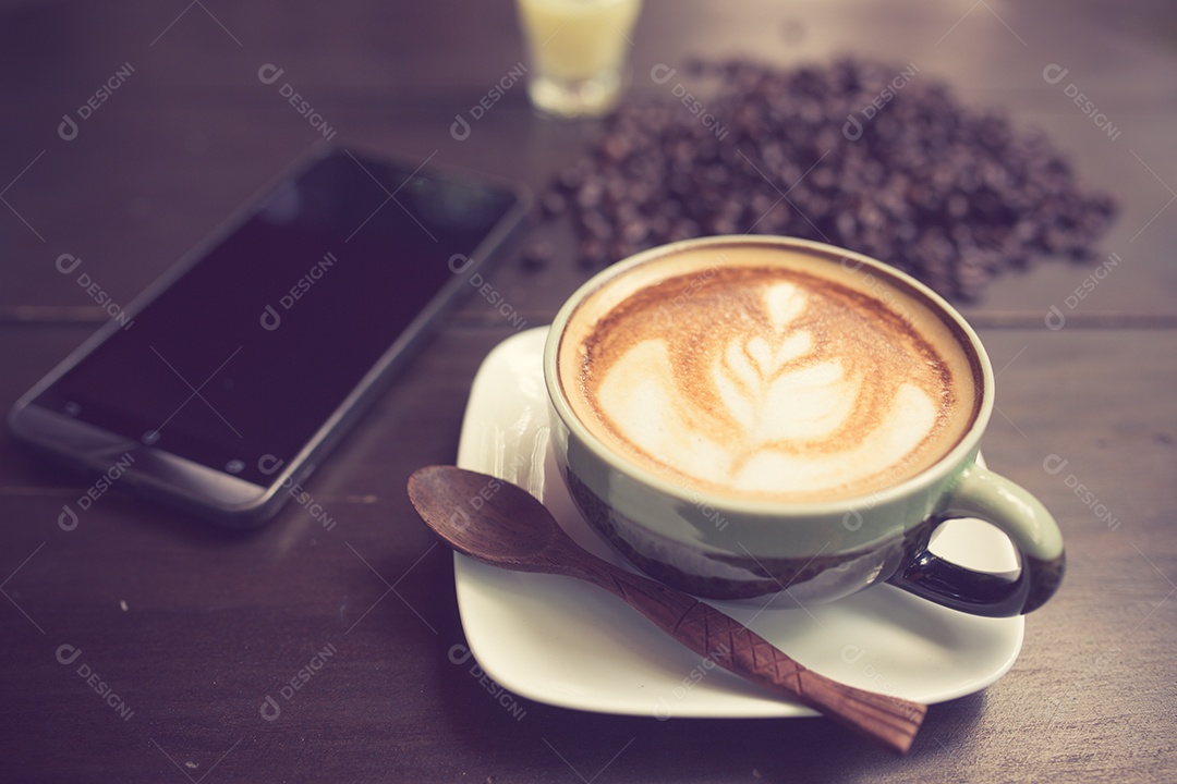 Café com grão de café