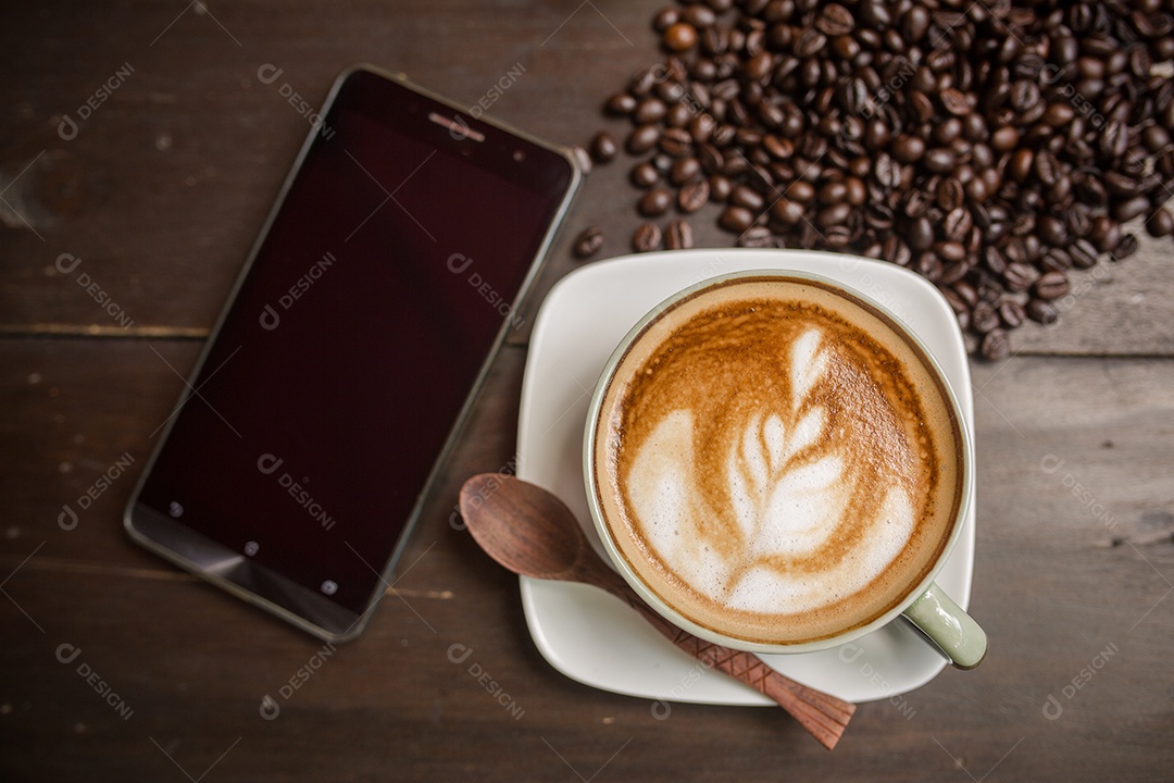 Café com grão de café