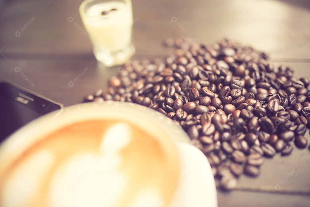 Café com grão de café