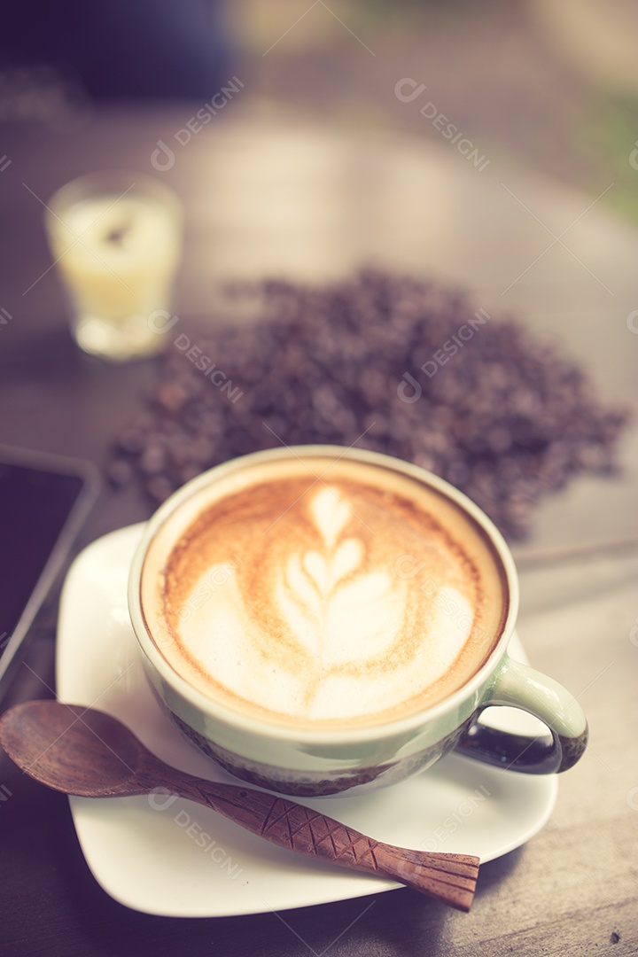 Café com grão de café