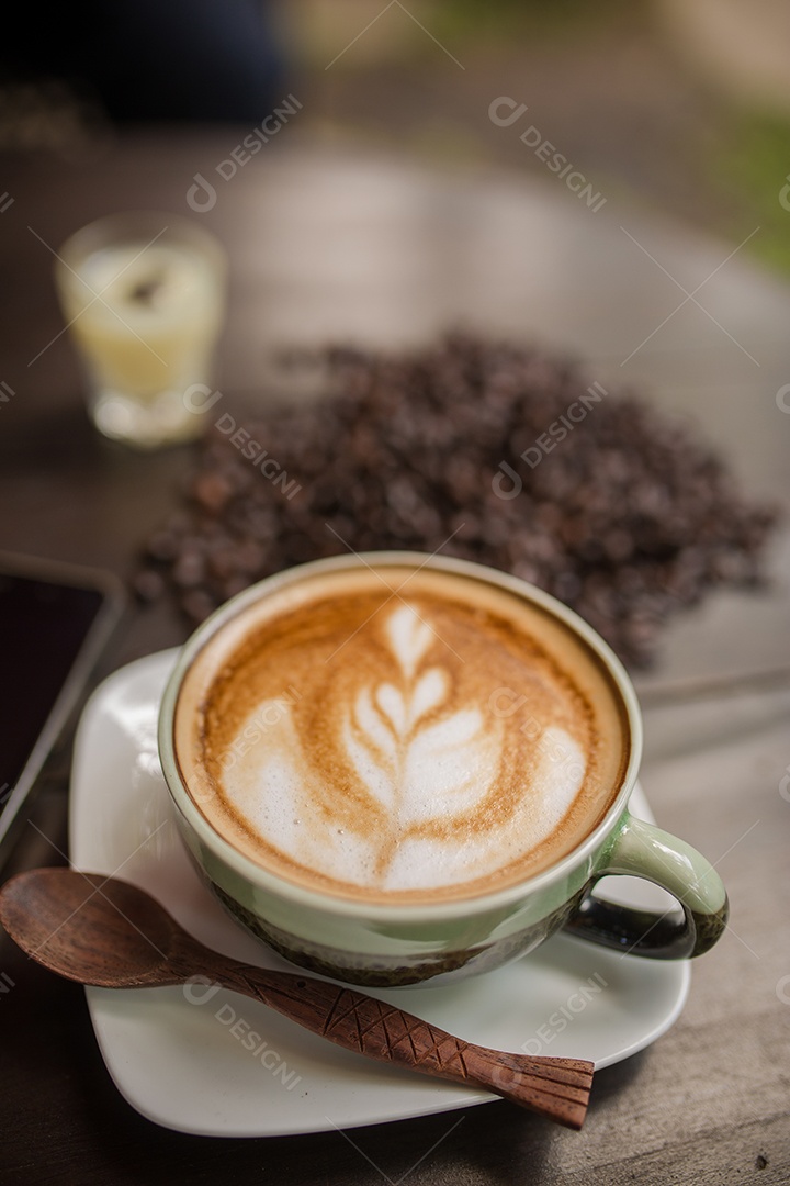 Café com grão de café