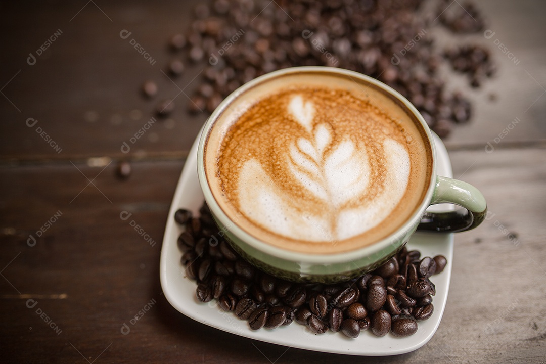 Café com grão de café