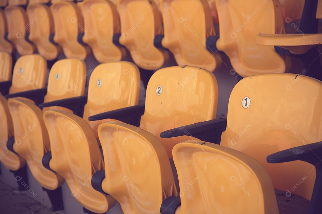 Assentos do estádio Vintage Color