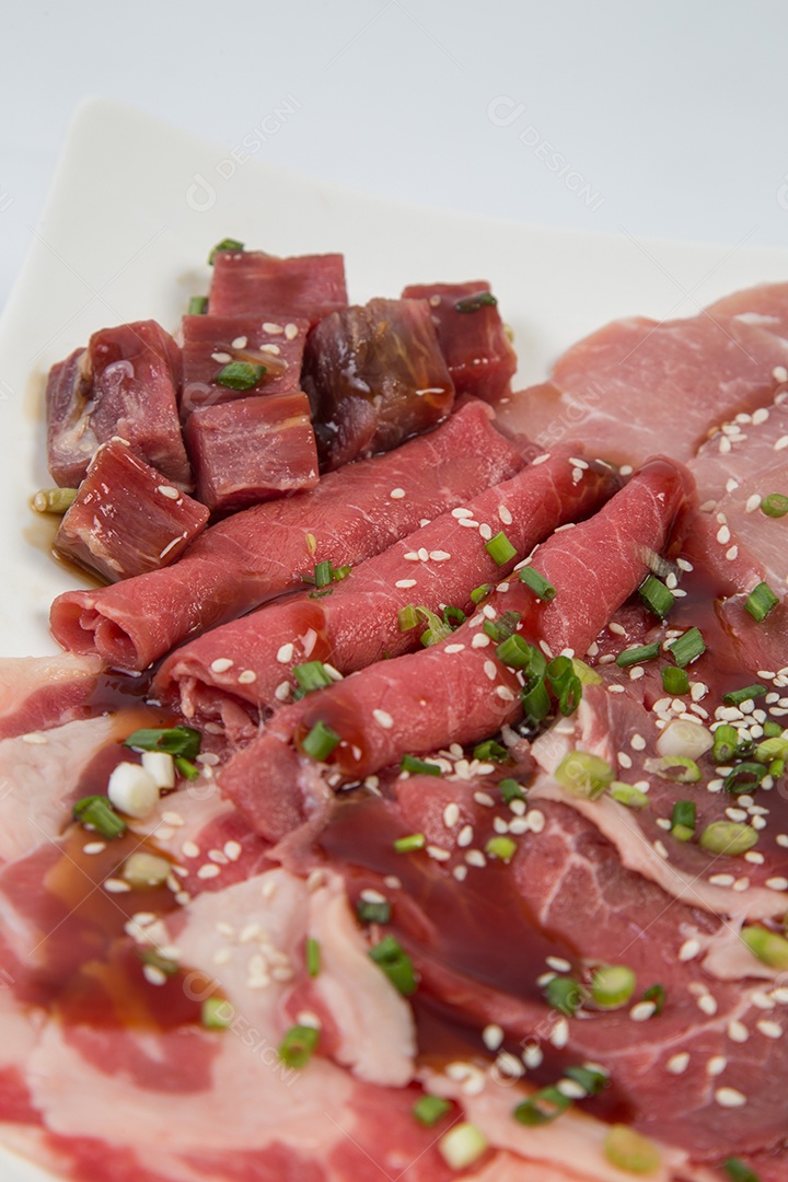 Prato de Porção de comida bacon