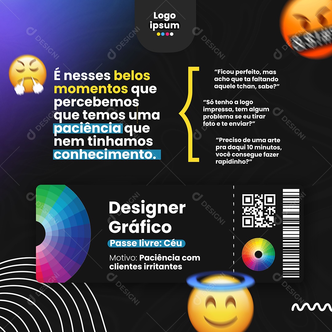 Social Media Dia do Designer Gráfico 05 de Novembro PSD Editável