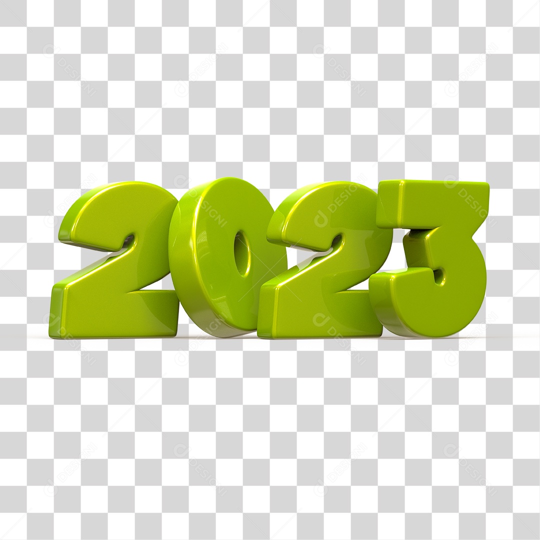 Número 3D 2023 Ano Novo PNG Transparente Sem Fundo