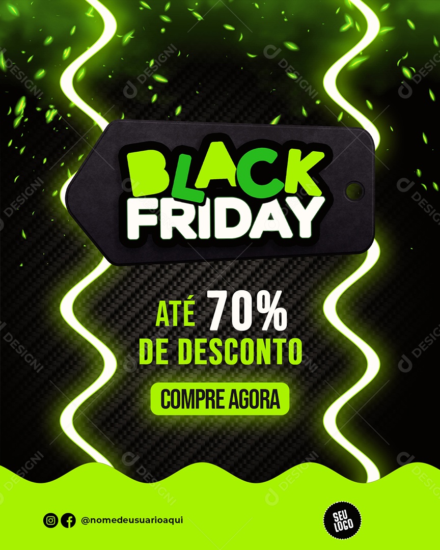 Social Media Black Friday Ofertas e Promoções PSD Editável