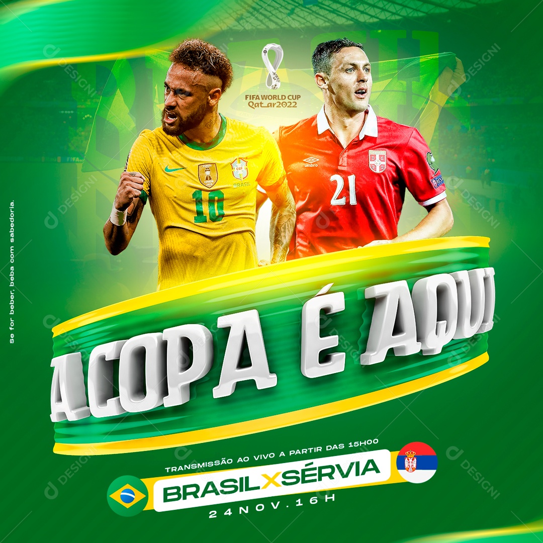 Flyer a Copa é Aqui Social Media PSD Editável