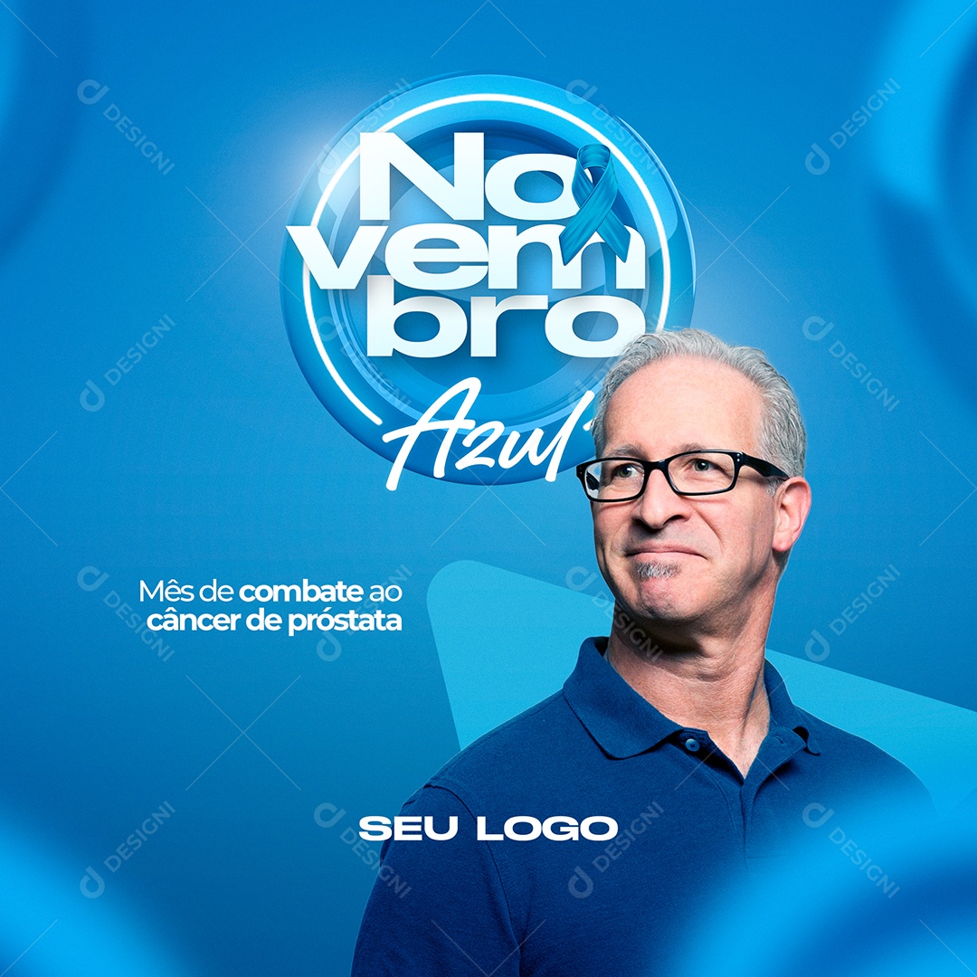 Social Media Novembro Azul Mês de Combate Ao Câncer PSD Editável