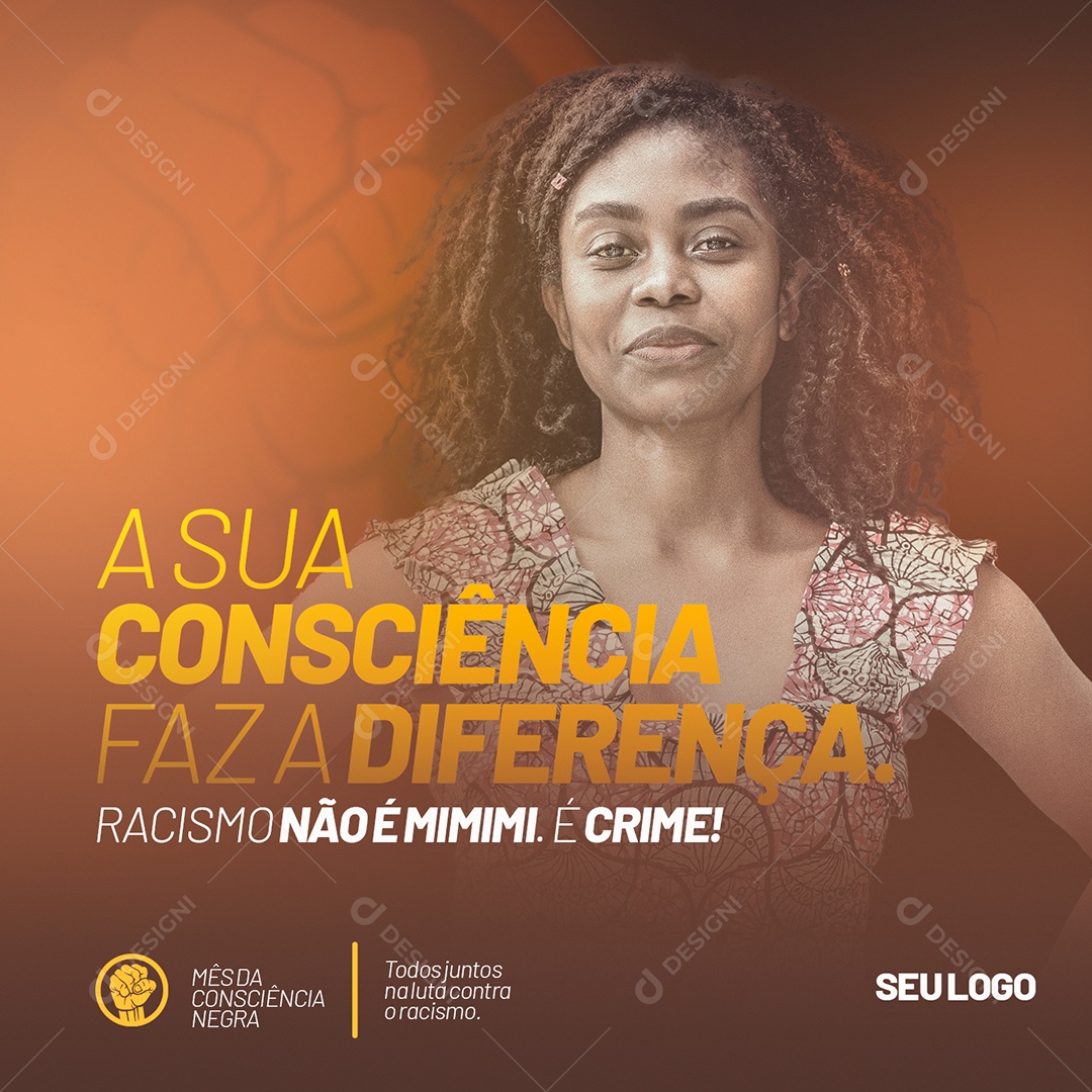 Dia da Consciência Negra Vidas Negras Importam Social Media PSD Editável