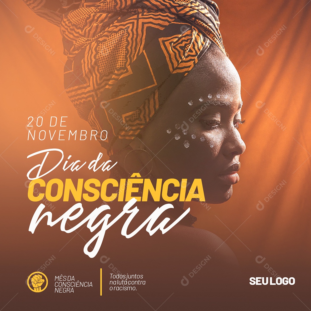 Dia da Consciência Negra Vidas Negras Importam Social Media PSD Editável
