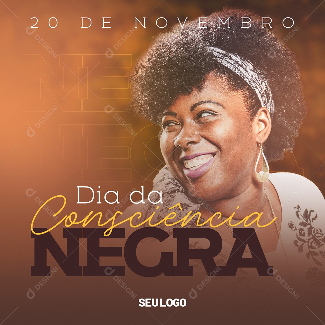 Dia da Consciência Negra Vidas Negras Importam Social Media PSD Editável