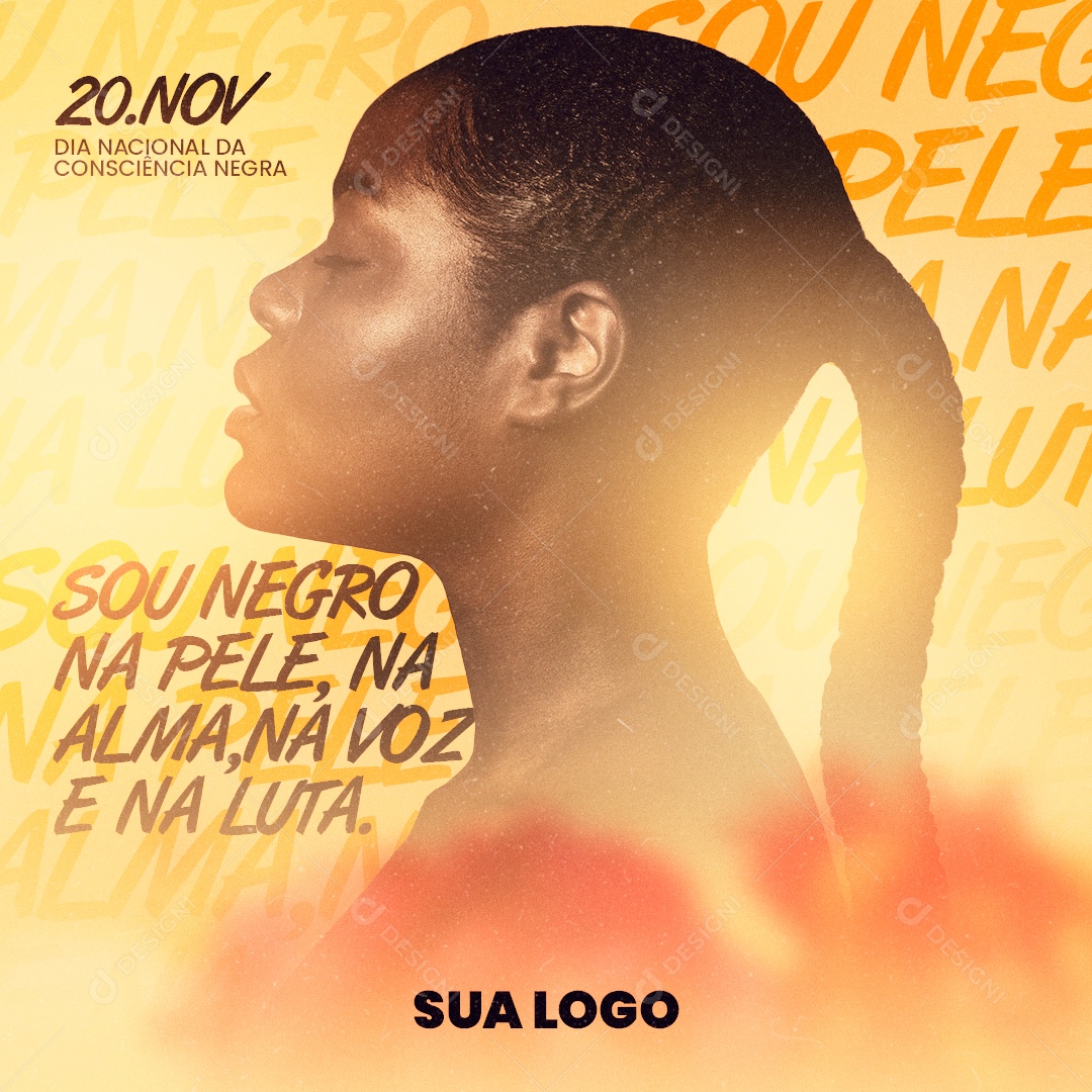 Dia da Consciência Negra Vidas Negras Importam Social Media PSD Editável