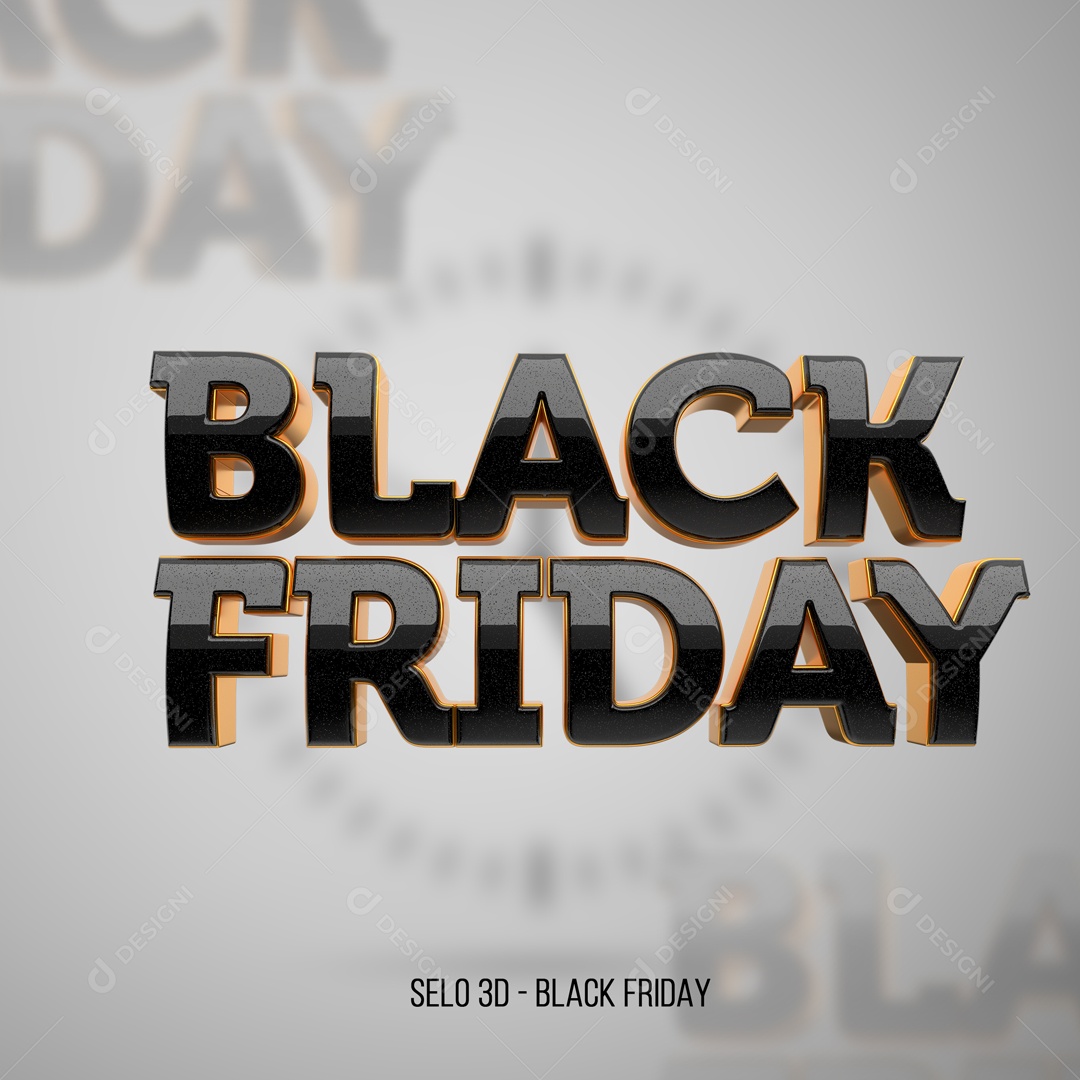 Texto 3D Black Friday Para Composição PSD