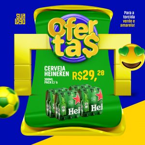 Ofertas Cerveja Heineken Venha Conferir Social Media PSD Editável