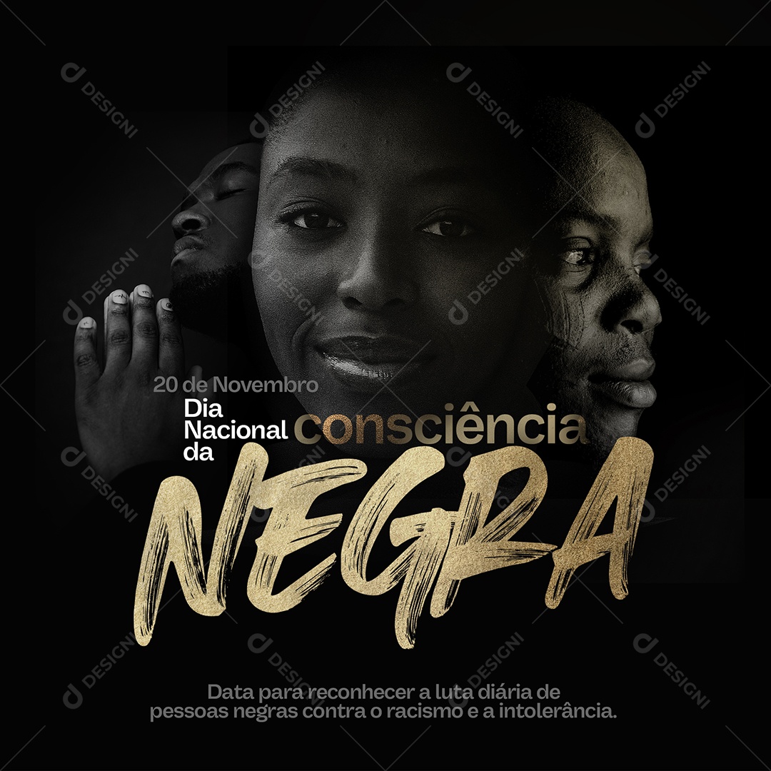 Dia da Consciência Negra Vidas Negras Importam Social Media PSD Editável