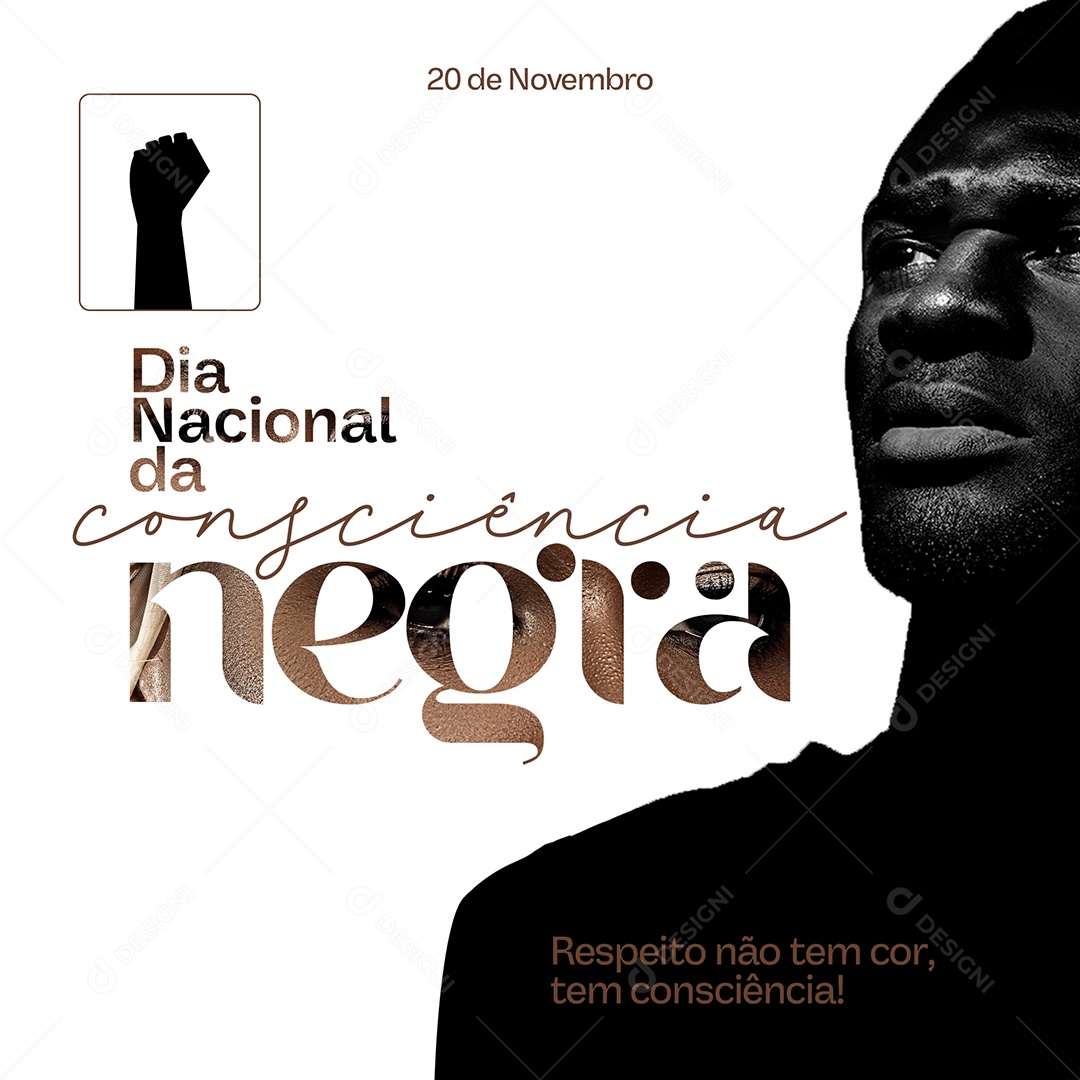 Dia da Consciência Negra Vidas Negras Importam Social Media PSD Editável