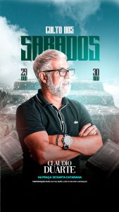 Social Media Culto Pastor Claudio Duarte Story PSD Editável