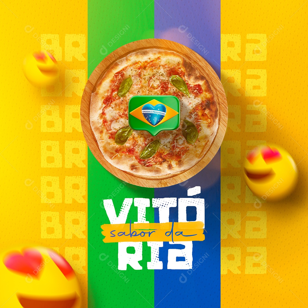 Sabor da Vitória Futebol Pizzaria Social Media PSD Editável