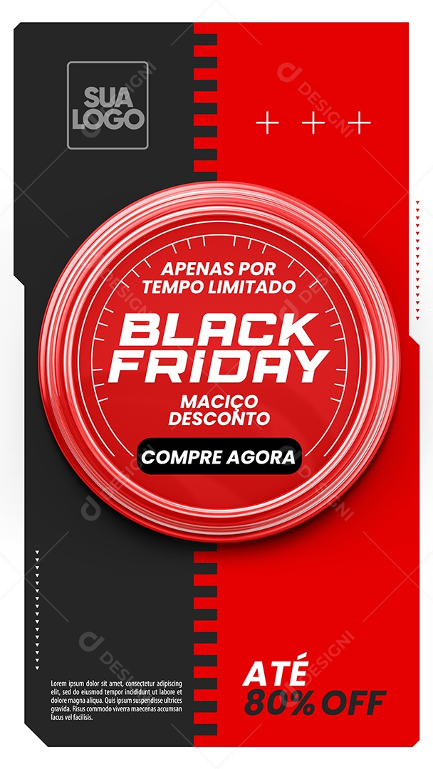 Story Black Friday Apenas por Tempo Limitado Social Media PSD Editável