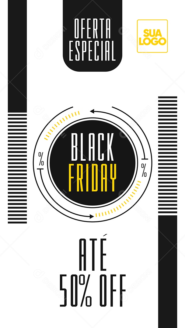 Story Social Media Oferta Especial Black Friday Até 50% Off PSD Editável