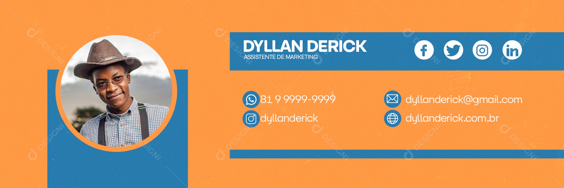 Assinatura de E-mail Marketing Digital PSD Editável