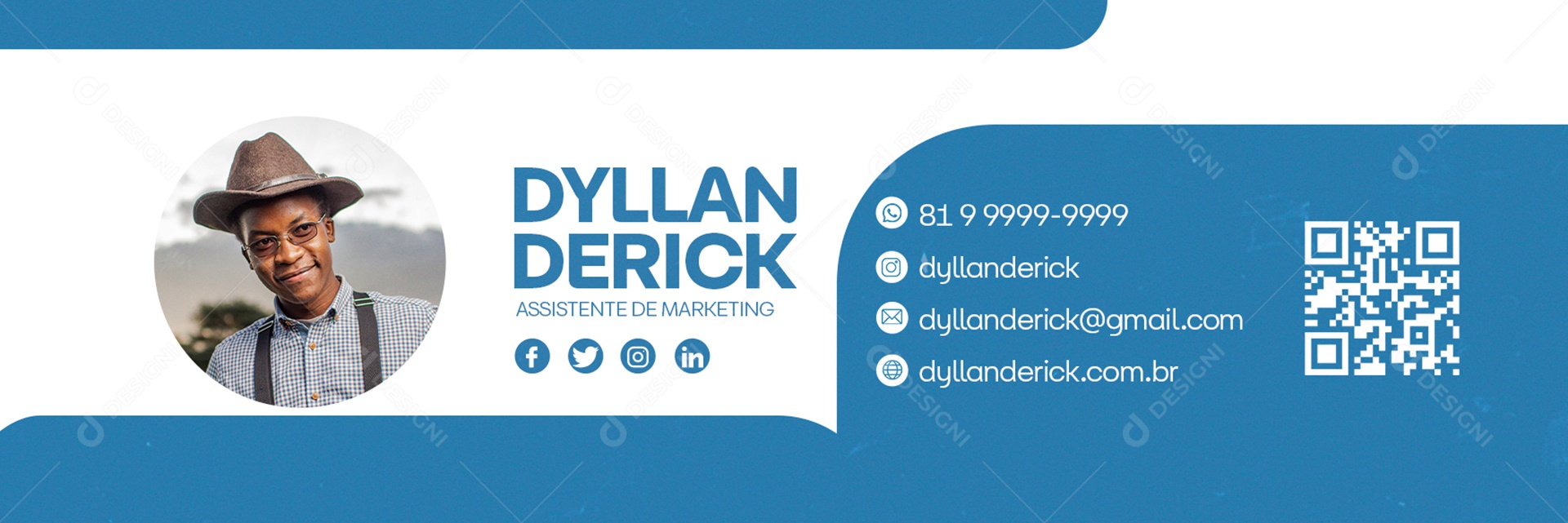 Assinatura de E-mail Marketing Digital PSD Editável