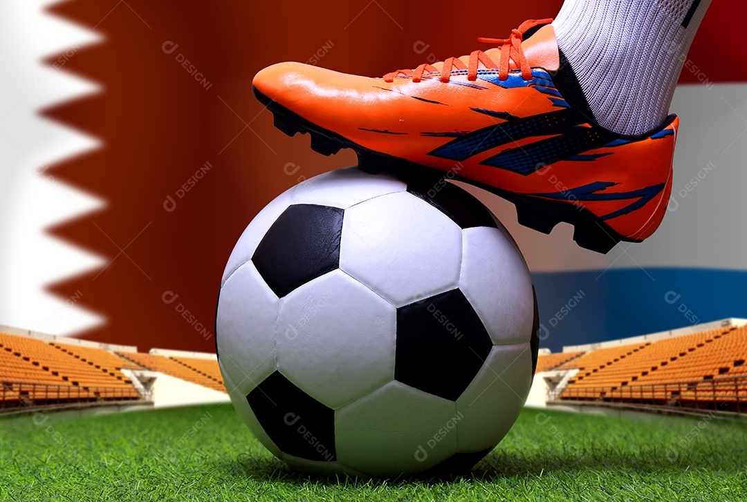 Competição da Copa do Futebol entre o Catar nacional e nacional