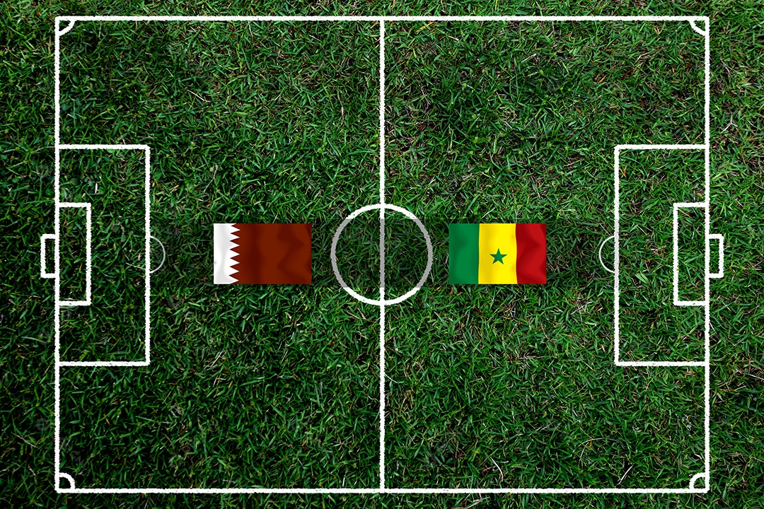 Competição da Copa do Futebol entre o Catar nacional e nacional