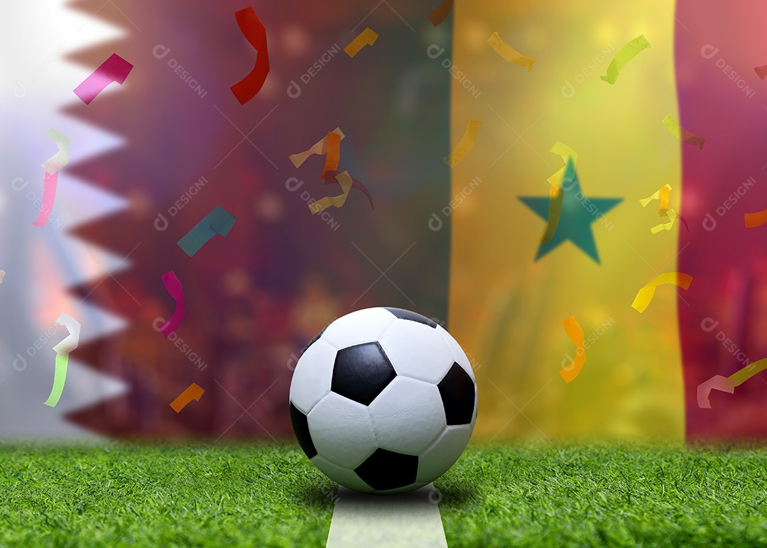 Competição da Copa do Futebol entre o Catar nacional e nacional