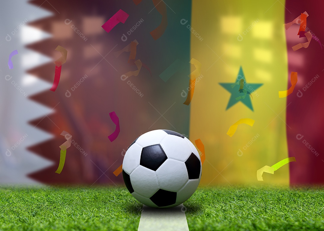 Competição da Copa do Futebol entre o Catar nacional e nacional