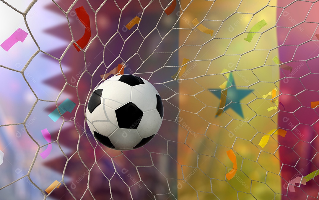 Competição da Copa do Futebol entre o Catar nacional e nacional