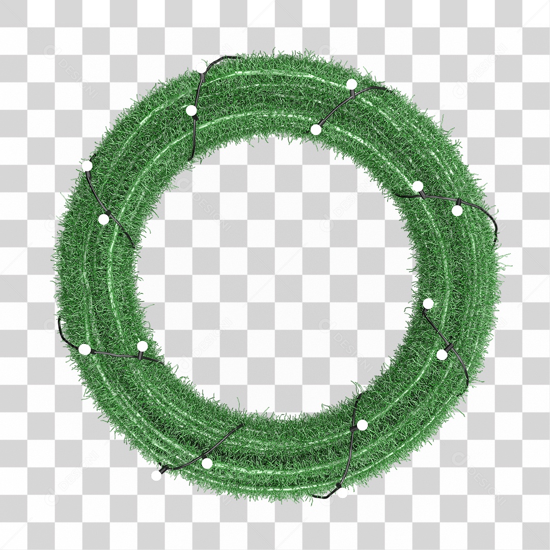 Guirlanda de Natal Com Luzes Elemento 3D PNG