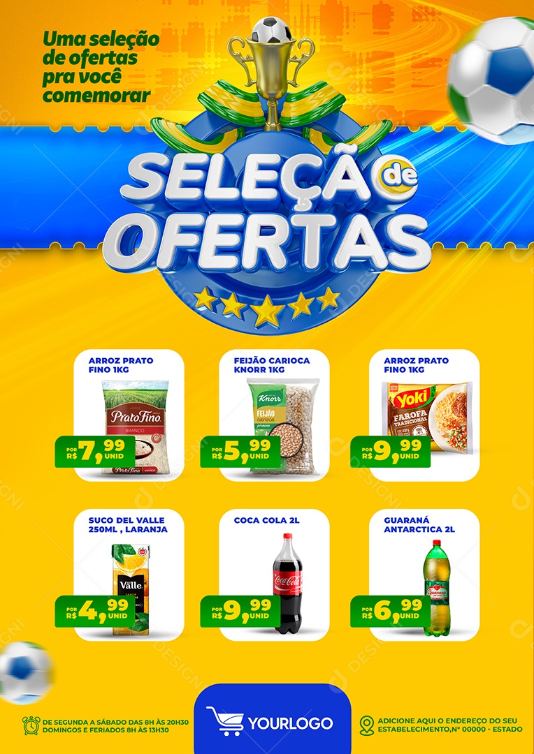 Encarte Seleção de Ofertas Venha Conferir Social Media PSD Editável