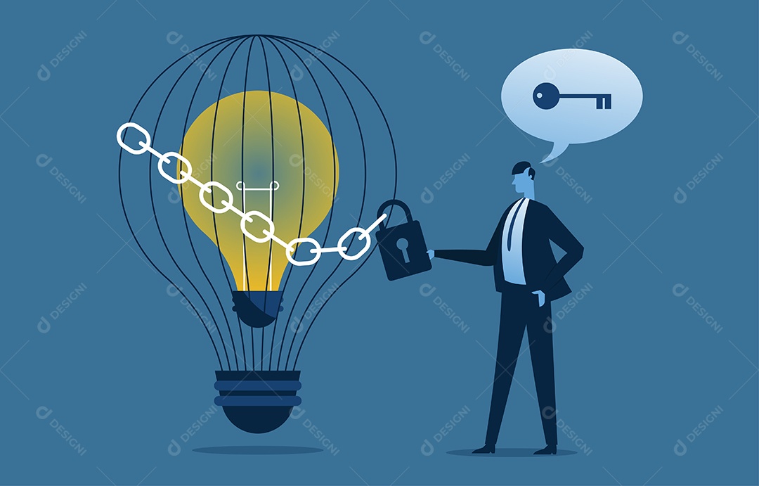 Empresário tentando encontrar novas ideias de negócios. para fazer o negócio